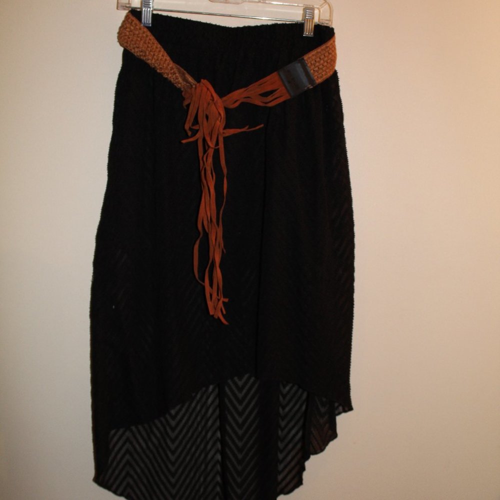 NOBO Black Hi-Low Lace Skirt Medium